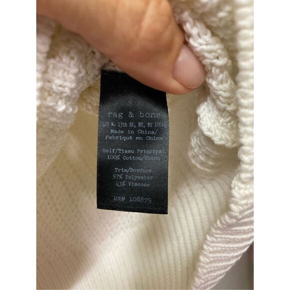 Rag & Bone Womens Deep V Neck Oversize Sweater Vest White Ivory Size Small - Picture 5 of 5